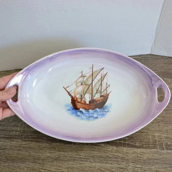 Vintage  Sailboat Serving Dish - Picture 4 of 8